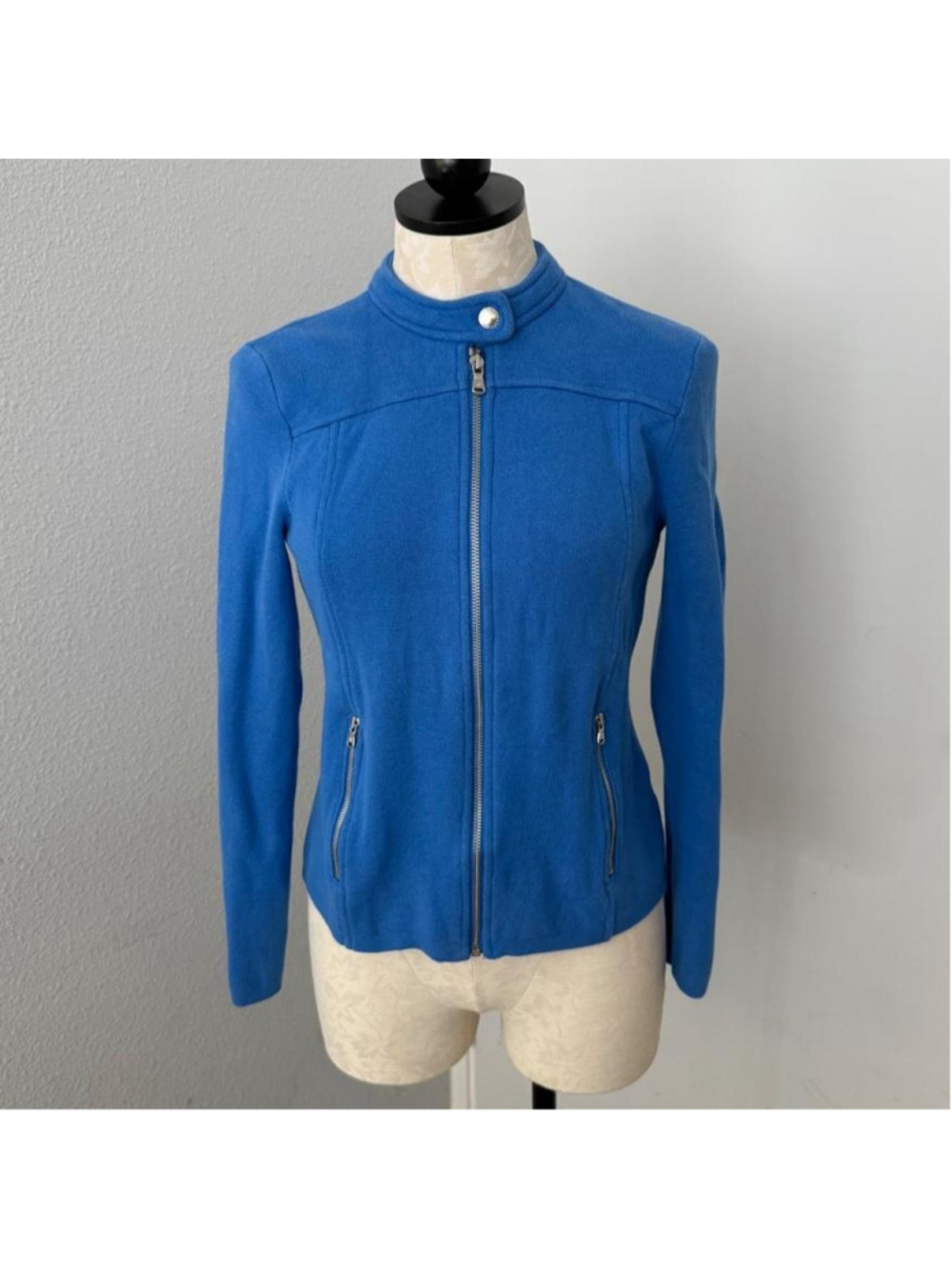Y2k Lauren Ralph Lauren blue zip up jacket - Size M